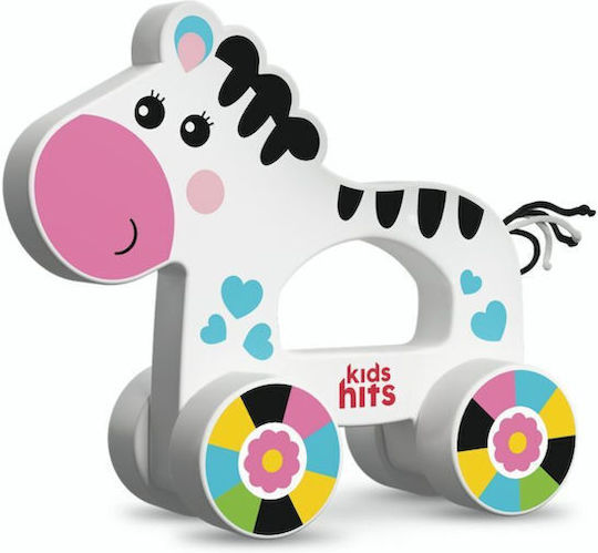 Kids Hits Push Along Zebra made of Wood for 12++ Months