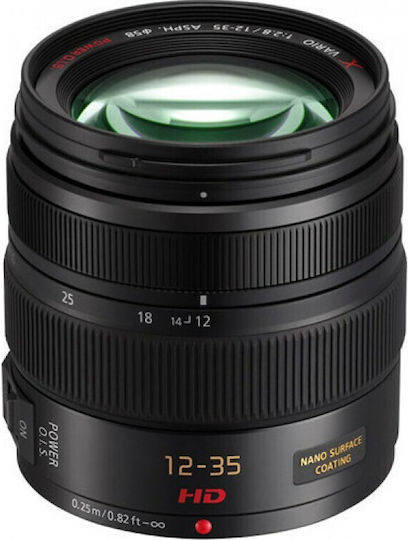 Panasonic Obiectiv Foto Leica DG Vario-Elmarit 12-35mm f/2.8 ASPH. POWER O.I.S. Zoom cu unghi larg pentru Montura Micro Patru Treimi (MFT) Black