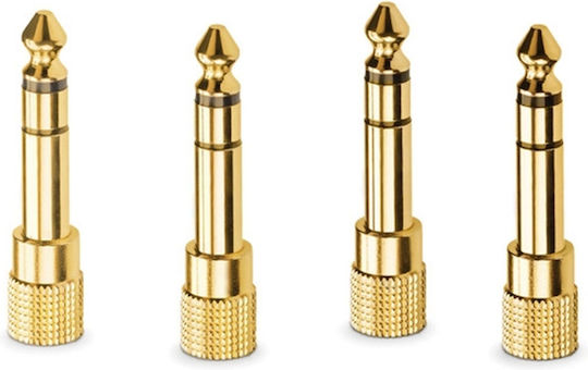 Rode Μετατροπέας 6.3mm male σε 3.5mm female Χρυσό 4τμχ HJA-4