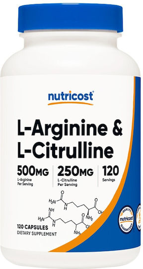 Nutricost L-Arginine & L-Citrulline Complex 120 Capsules