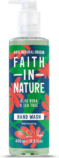 Faith in Nature Liquid Soap with Aloe Vera & Aloe & Tea Tree 400ml