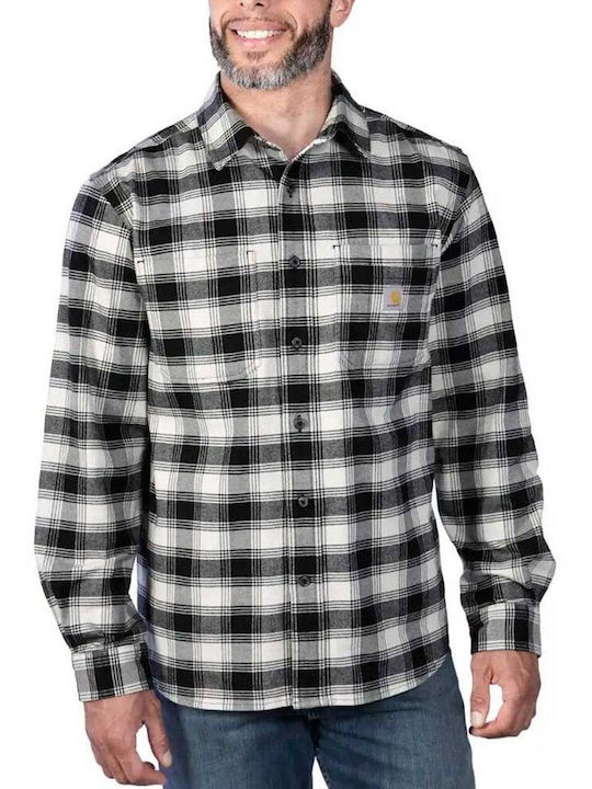 Carhartt Long-sleeved Flannel Shirt in Wide Lin...
