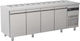 Inomak Edelstahl Kühltisch Salat mit 4 Türen und Kühlaggregat L224.2xB70xH87cm