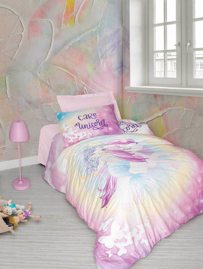 Madi Kids Duvet Set Single with Pillowcase Pink 170x240cm Madi Kids Duvet Set Single with Pillowcase Pink 170x240cm