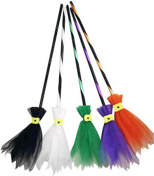 Colorful Carnival Broom for Halloween made of Plastic 1pcs