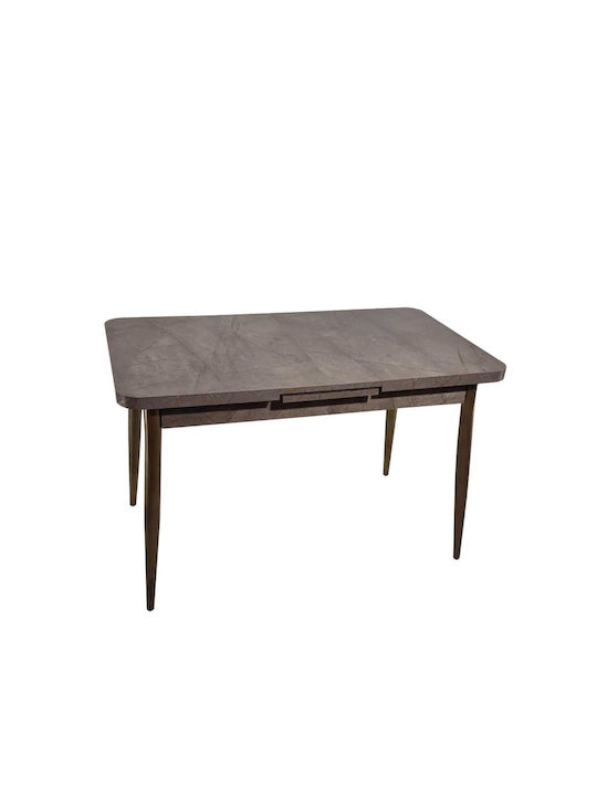 Gordion Tisch Ausziehbar Holz mit Metallgestell Brown/Black 120(+30)x70x76cm