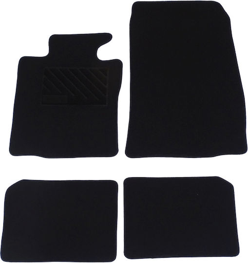 Autopataki Set of Front and Rear Mats 4pcs for Mini Countryman 2010-2016 Black