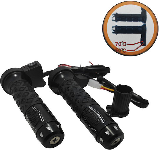 Heated Motorcycle Handlebars in Black color