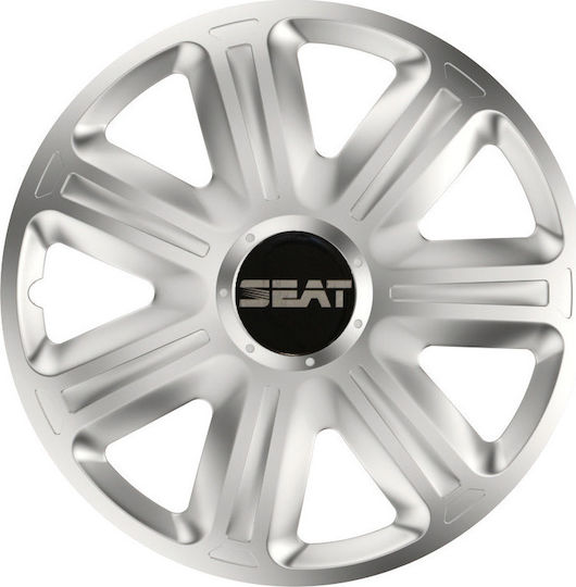 Versaco Auto Radkappen Set Comfort 111044 mit Marke Sitz 4Stück 13" Silber