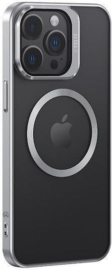 Usams Geying US-BH855 Back Cover Plastic / Silicone Clear / Silver (iPhone 15 Pro)