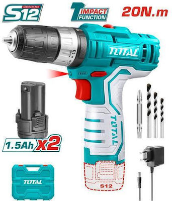 Total Percussive Drill Driver Battery 12V 2x1.5Ah