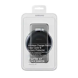 Samsung Wireless Charging Pad (Qi Pad) and micro USB Cable in Transparent Colour (Wireless Charging Starter Kit for Galaxy S8)