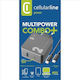 Cellular Line Charger Without Cable with USB-A Port and USB-C Port 48W Quick Charge 3.0 Gray (ACHITKITC2CQCPD48K)