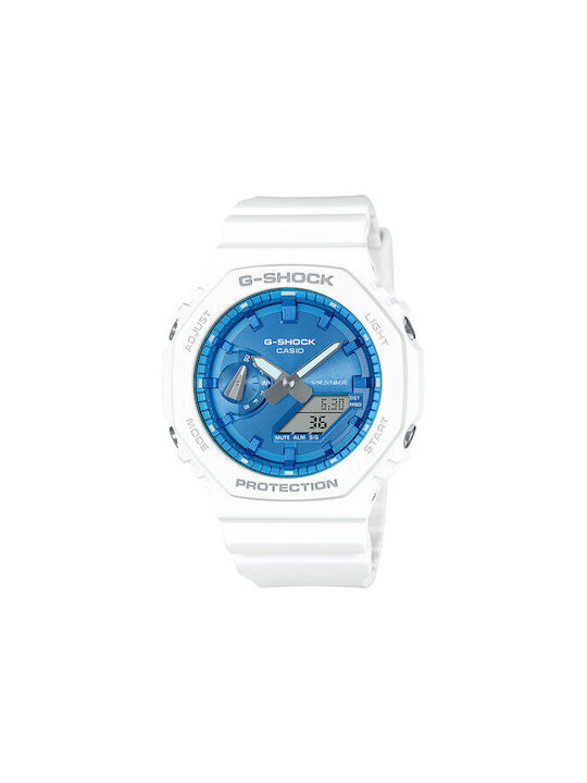 Sparkle Winter Watch Chronograph Battery with White Rubber Strap