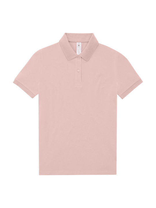 B&C Women's Promotional Polo T-Shirt Blush Pink