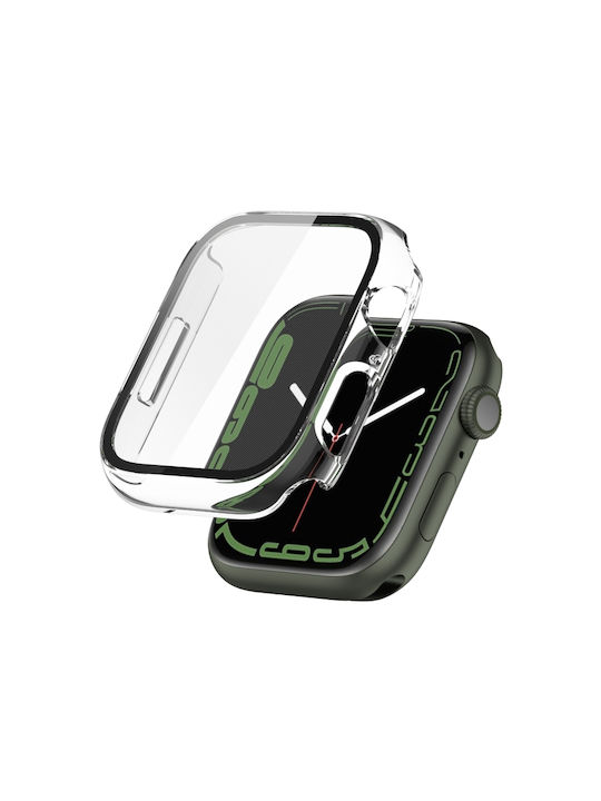 Plastic Case in Transparent color for Apple Watch Series 9 / 8 / 7 41mm.