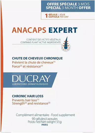 Ducray Anacaps Expert Special Food Supplement 3 x 30 Capsules