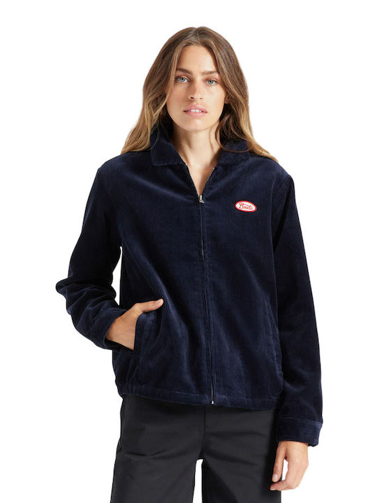 Brixton Women's Cardigan with Zipper navy blue