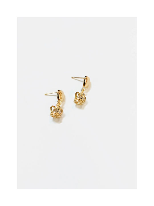 POH Earrings Gold Plated with Stones