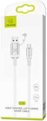 Usams LED USB 3.0 auf Micro-USB-Kabel Weiß 1m (SJ288USB04) 1Stück