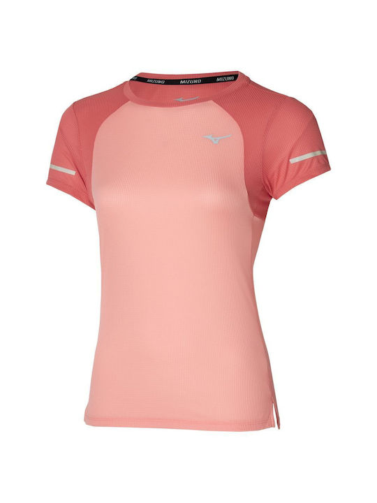 Mizuno Dryaeroflow Γυναικείο Αθλητικό T-shirt Apricot Blush