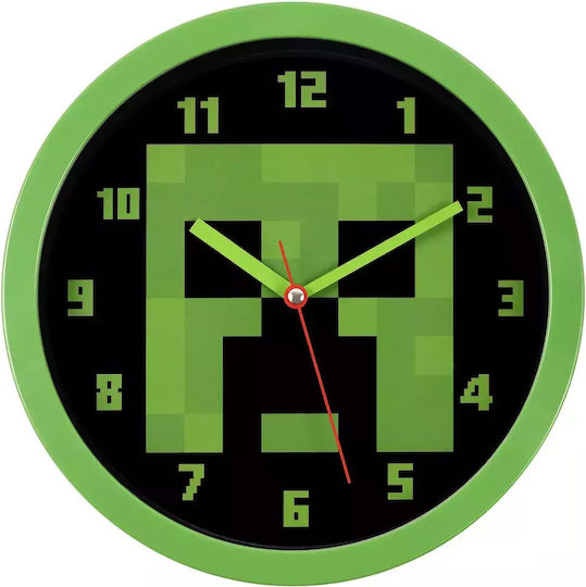 Disney Kinder Wanduhr Minecraft Creeper 25cm