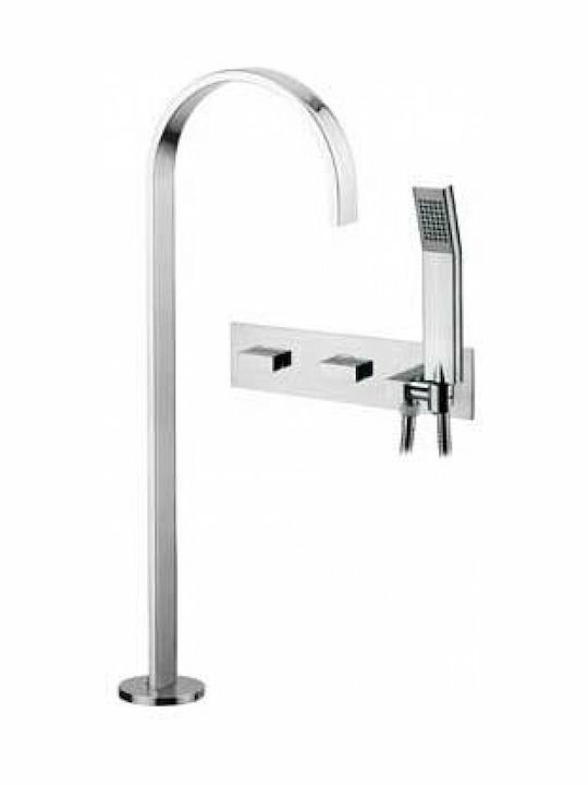 Ottone Meloda Pulse Amestecare Baterie Cadă Set complet Argint