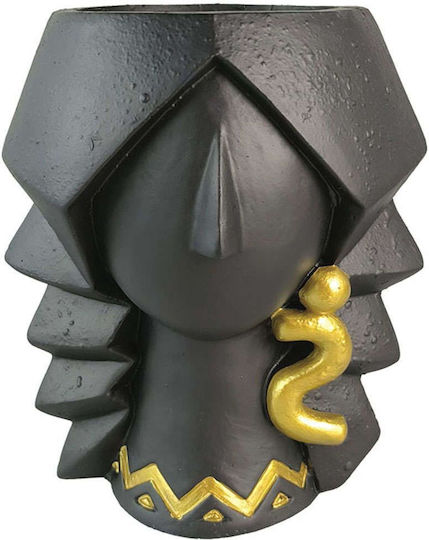 Marhome Ghiveci Ceramică Negru 19.5x19.5x20εκ.