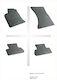 Refref Set of Front and Rear Mats 4pcs Tray Type for Audi Q5 2009+ Black