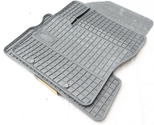 Refref Set of Front and Rear Mats 4pcs Tray Type for Ford C-Max 2003-2010 Gray
