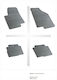 Refref Set of Front and Rear Mats 4pcs Tray Type for Kia Soul 2009-2013 Black