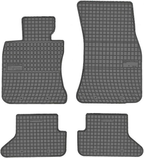 Refref Satz Vorder- und Hintermatten Wannenartig 4Stück aus Gummi für Mini Cabrio BMW Serie 6 2003-2010 Schwarz