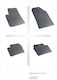 Refref Set of Front and Rear Mats 4pcs Tray Type for Kia Picanto 2011+ Black