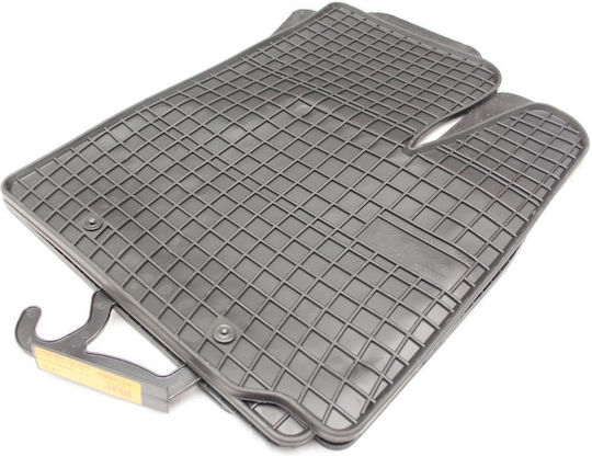 Refref Set of Front and Rear Mats 4pcs Tray Type for Fiat Doblo 2001-2008 Black