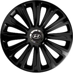Versaco Car Hubcaps Trend Rc 14" With Hyundai Brand Logo 4 Pieces Black TA-00103173