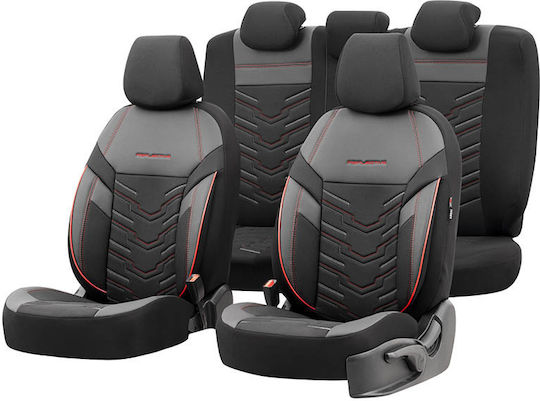 Deluxeboss Front Car Covers 11pcs Leatherette Black