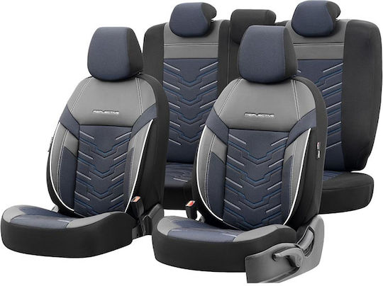 Deluxeboss Front Car Covers 11pcs Leatherette Black