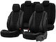 Deluxeboss Front Car Covers 11pcs Leatherette Black