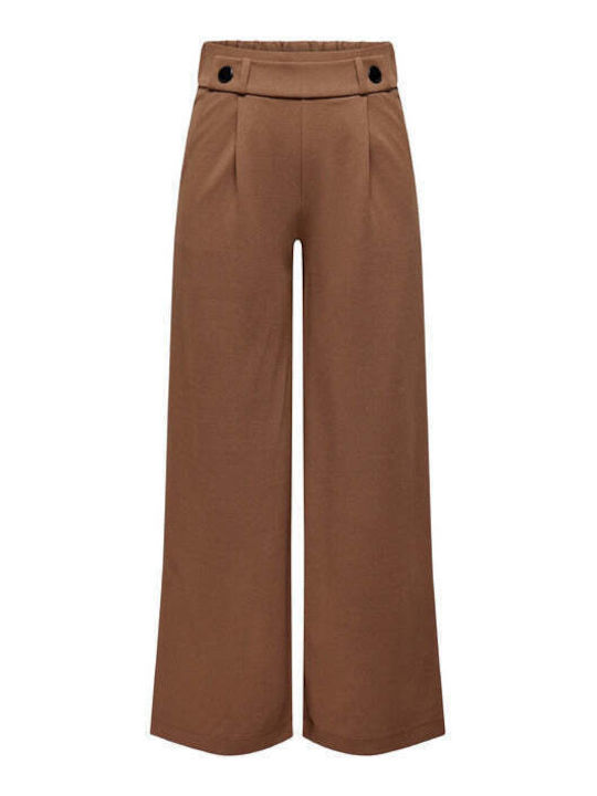 Jacqueline De Yong Women's Fabric Trousers Brown