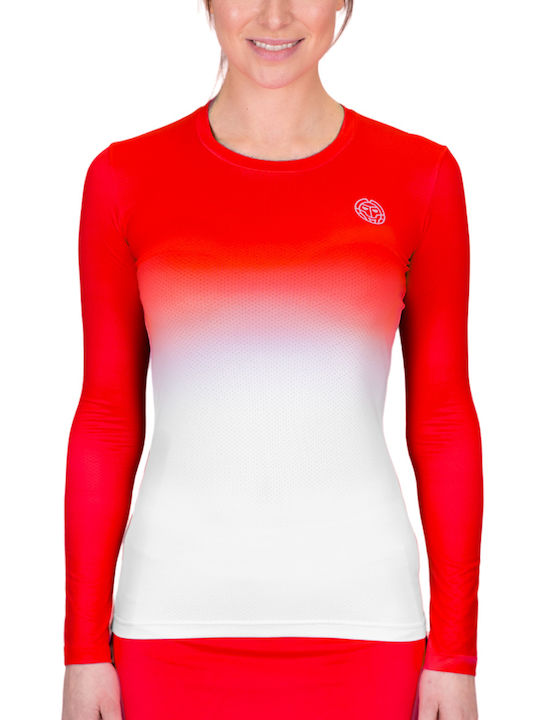 Bidi Badu W1330001-RDWH Women's Tennis Blouse Red