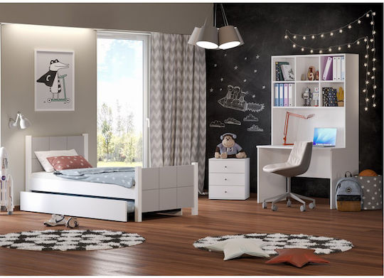 Kids Bedroom Set White 4pcs