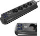 Power Strip with Surge Protection 4 Positions with 6 USB-A, 2 USB-C and Switch