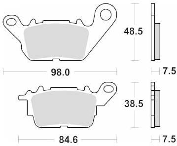 SBS Мотоциклетни накладки Forward за Yamaha TT / Криптон / N-Max 155 / N-Max 125