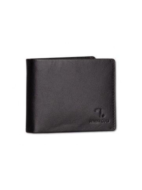 7.Dots Men's Leather Card Wallet Black