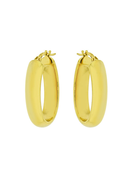 Earrings Hoops made of Gold 14K