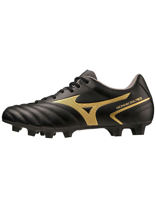 Mizuno Monarcida Neo II Select MD FG Χαμηλά Ποδοσφαιρικά Παπούτσια με Τάπες Μαύρα
