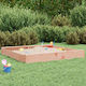 vidaXL Sandkasten 160x160x20cm. Beige