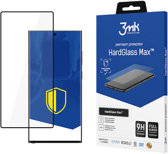 3MK Hardglass Max 0.3mm Vollflächig gehärtetes Glas (Galaxy S24 Ultra)