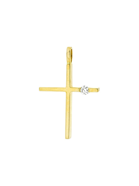 Damen Gold Kreuz 18K