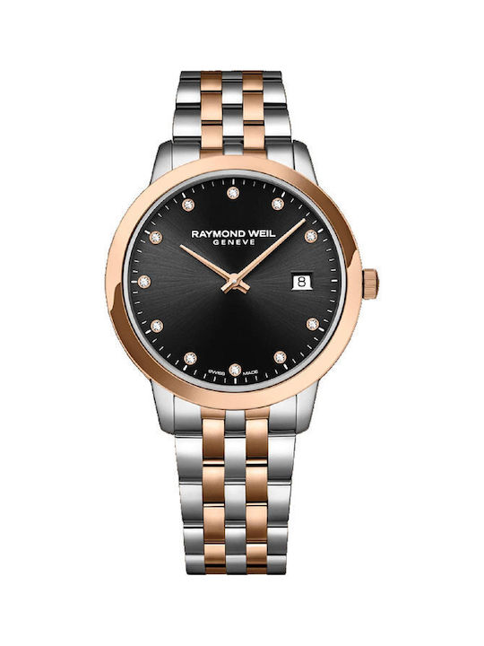 Raymond Weil Uhr mit Rose Gold / Rose Gold / Silber / Silber Metallarmband